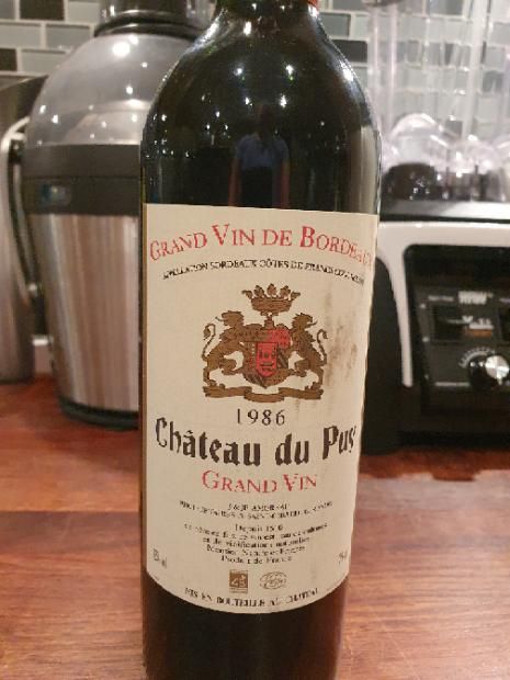 Château du Puy 1986 赤ワイン 1986 Château Le Puy Francs Côtes de Bordeaux - CellarTracker