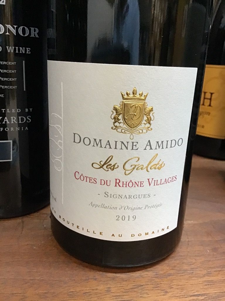 2020 Domaine Amido Côtes du Rhône Villages Signargues Les Galets, France, Rhône, Southern Rhône