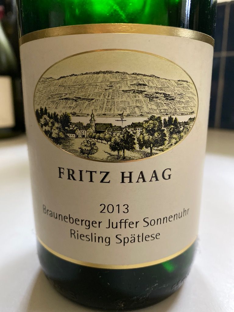 1996 Fritz Haag Brauneberger Juffer-Sonnenuhr Riesling Spätlese
