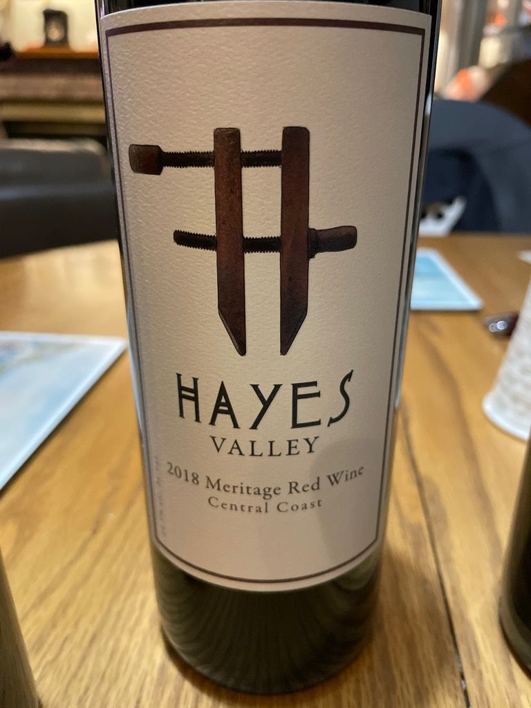 2018 Hayes Valley Vineyards Meritage, USA, California, Central Coast CellarTracker