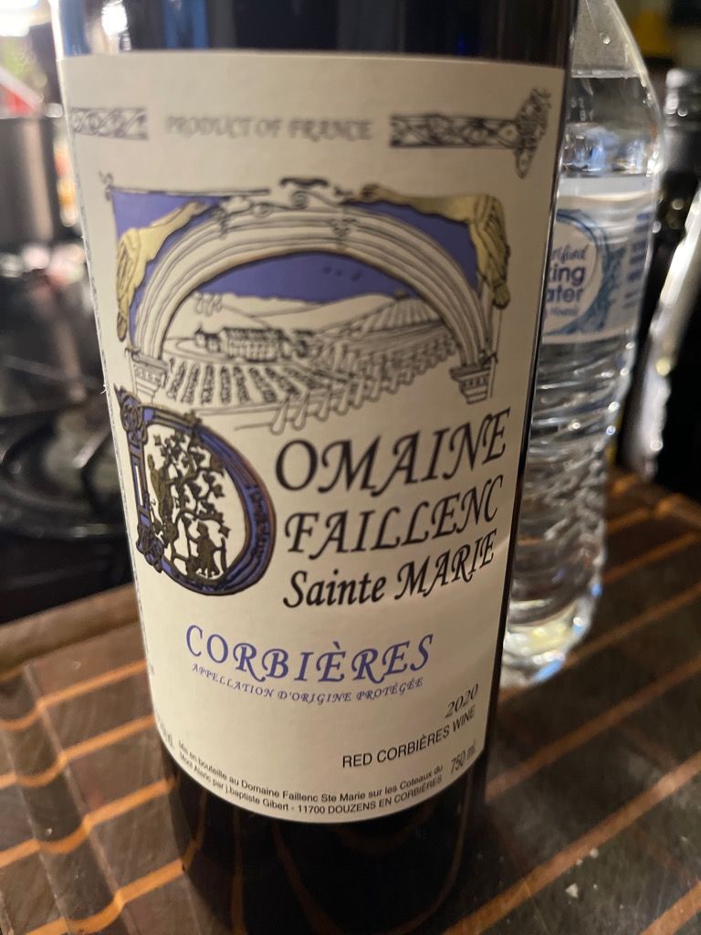 2020 Domaine Faillenc SainteMarie Corbières, France, Languedoc