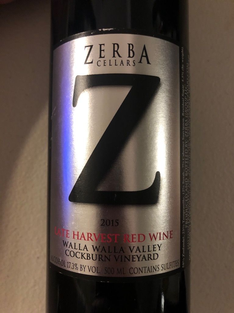 2015 Bowlus Hills (Zerba Cellars) Red Wine, USA, Washington, Columbia