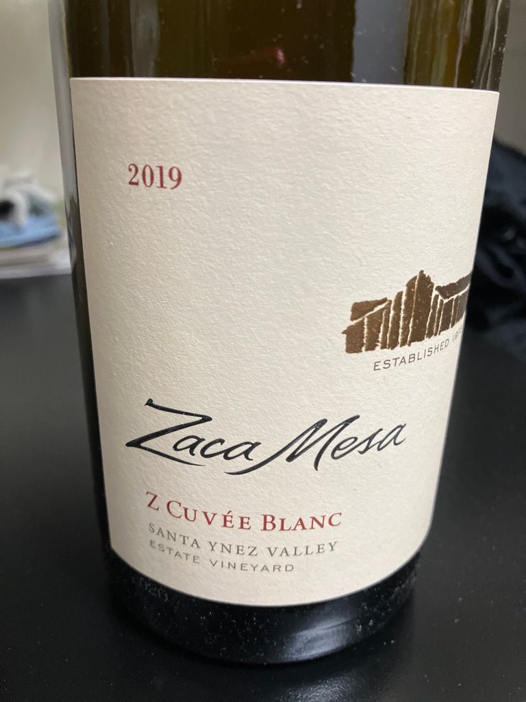 2019 Zaca Mesa Z Cuvée Blanc Estate Vineyard - CellarTracker
