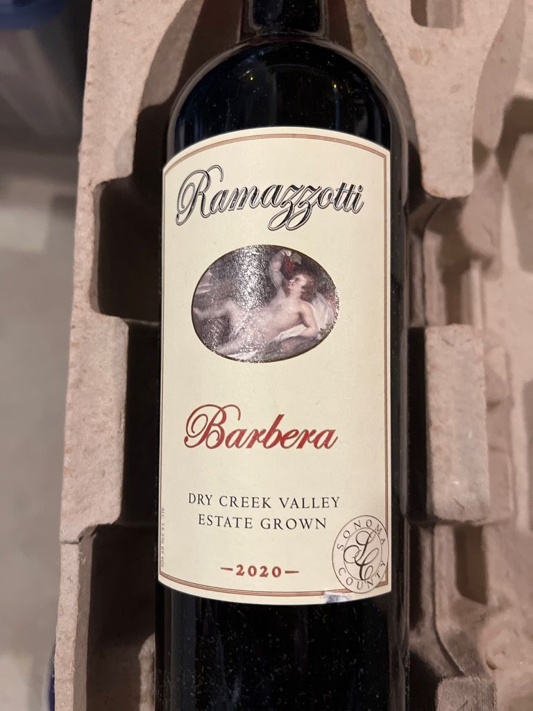 2020 Ramazzotti Wines Barbera, USA, California, Sonoma County, Dry