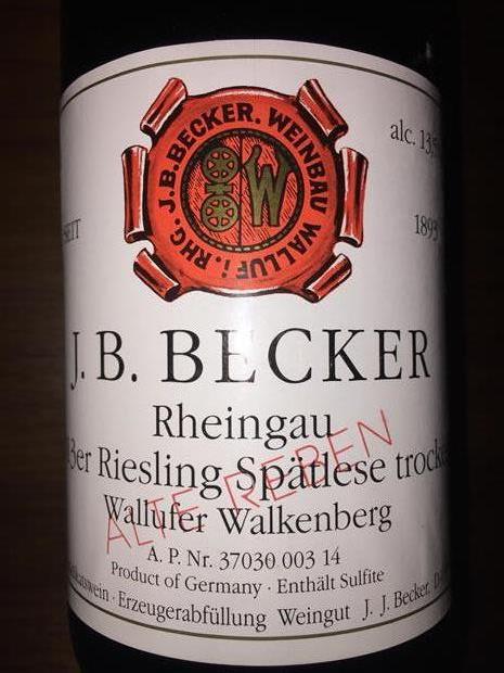 2013 J.B. Becker Wallufer Walkenberg Riesling Alte Reben Spätlese ...