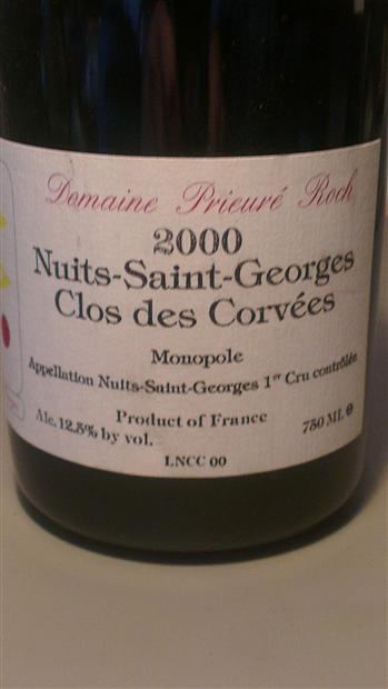 2020 Domaine Prieuré Roch Nuits-Saint-Georges 1er Cru Le Clos des