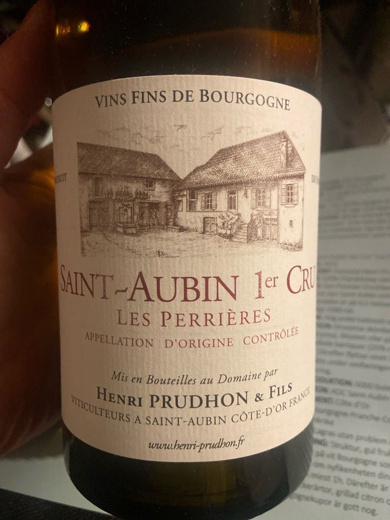 2022 Henri Prudhon & Fils Saint-Aubin 1er Cru Les Perrières Blanc