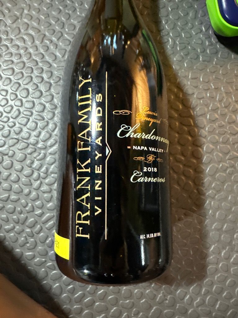 Frank Label 2018 Frank Family Vineyards Chardonnay Lewis Vineyard, USA, California ...