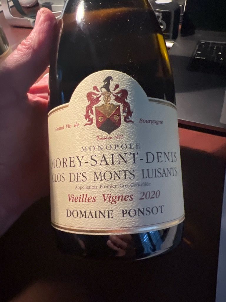 2020 Domaine Ponsot Morey-Saint-Denis 1er Cru Clos des Monts
