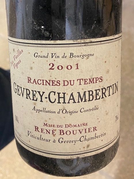 2020 René Bouvier Gevrey-Chambertin Racines du Temps Très Vieilles