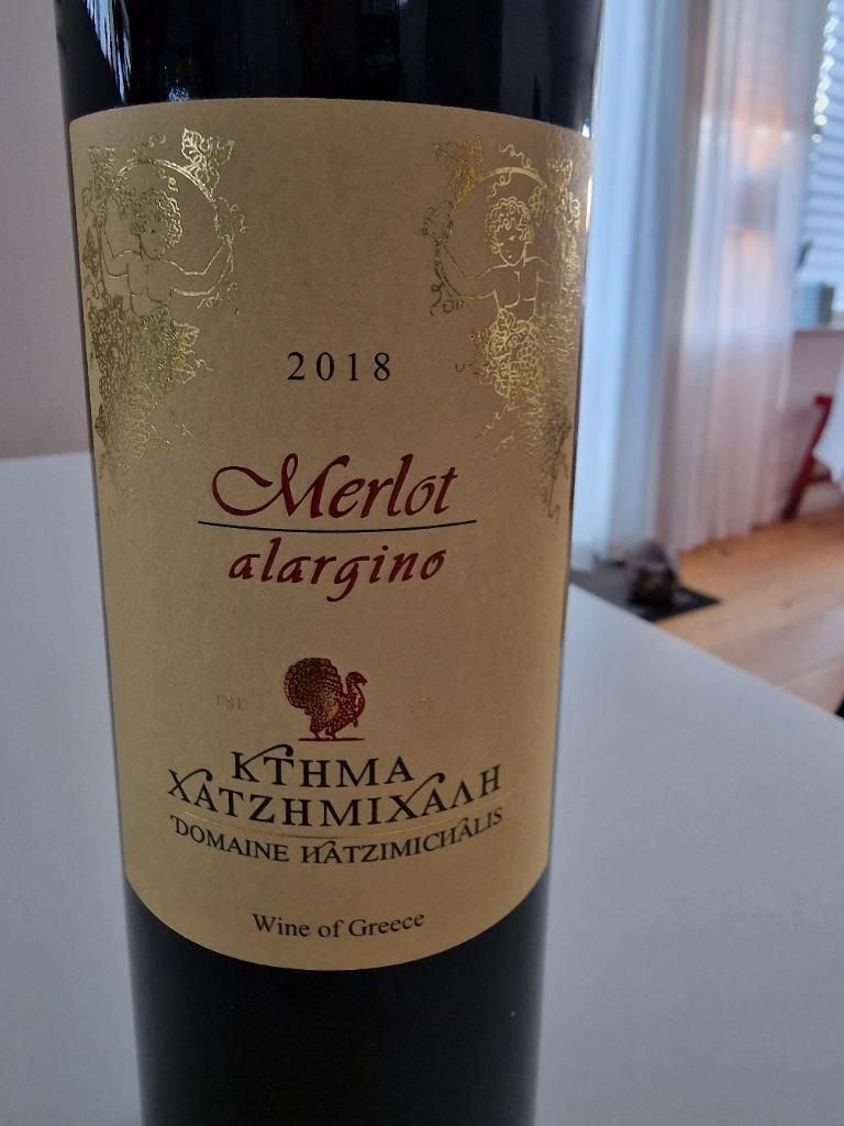 2018 domaine hatzimichalis merlot alargino greece continental greece