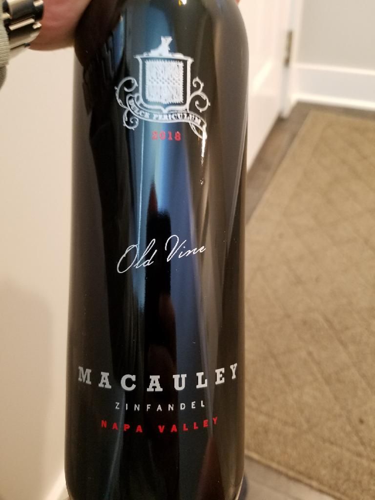 2018 Macauley Old Vine Zinfandel, USA, California, Napa Valley