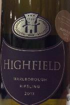 2015 Highfield Estate Riesling, New Zealand, South Island, Marlborough ...