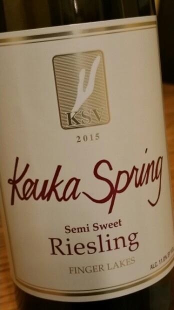 Keuka Spring Logo 2015 Keuka Spring Vineyards Riesling Semi-Sweet, USA, New York, Finger ...