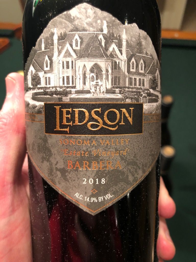2018 Ledson Barbera Estate Sonoma Valley, USA, California, Sonoma