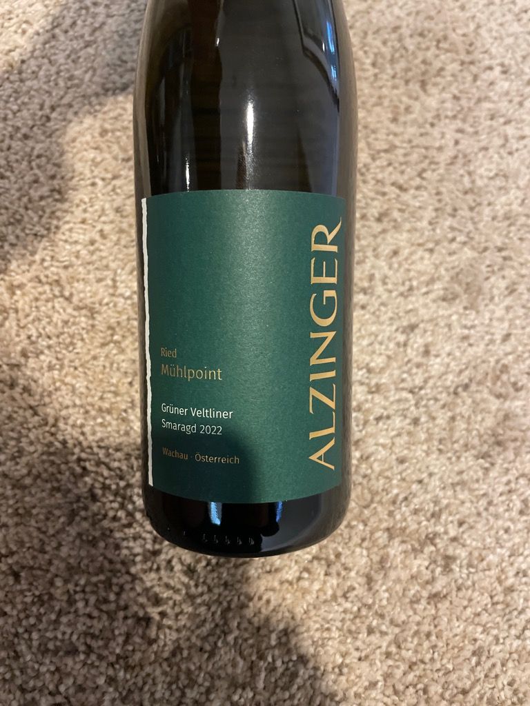 2022 Alzinger Grüner Veltliner Ried Mühlpoint Austria Niederösterreich Wachau Cellartracker 6753