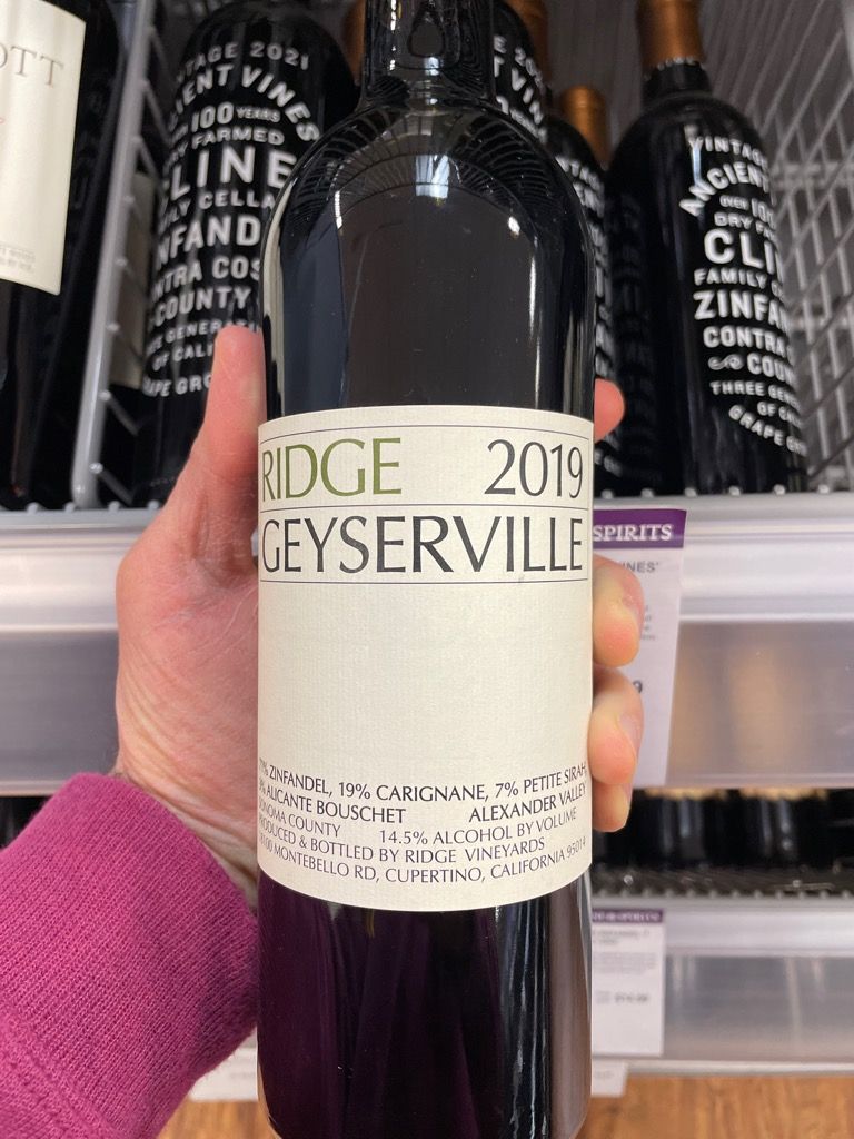 RIDGE Geyserville 2019 赤ワイン 専用ボックス付き RIDGE Geyserville 2019 赤ワイン 専用ボックス付き