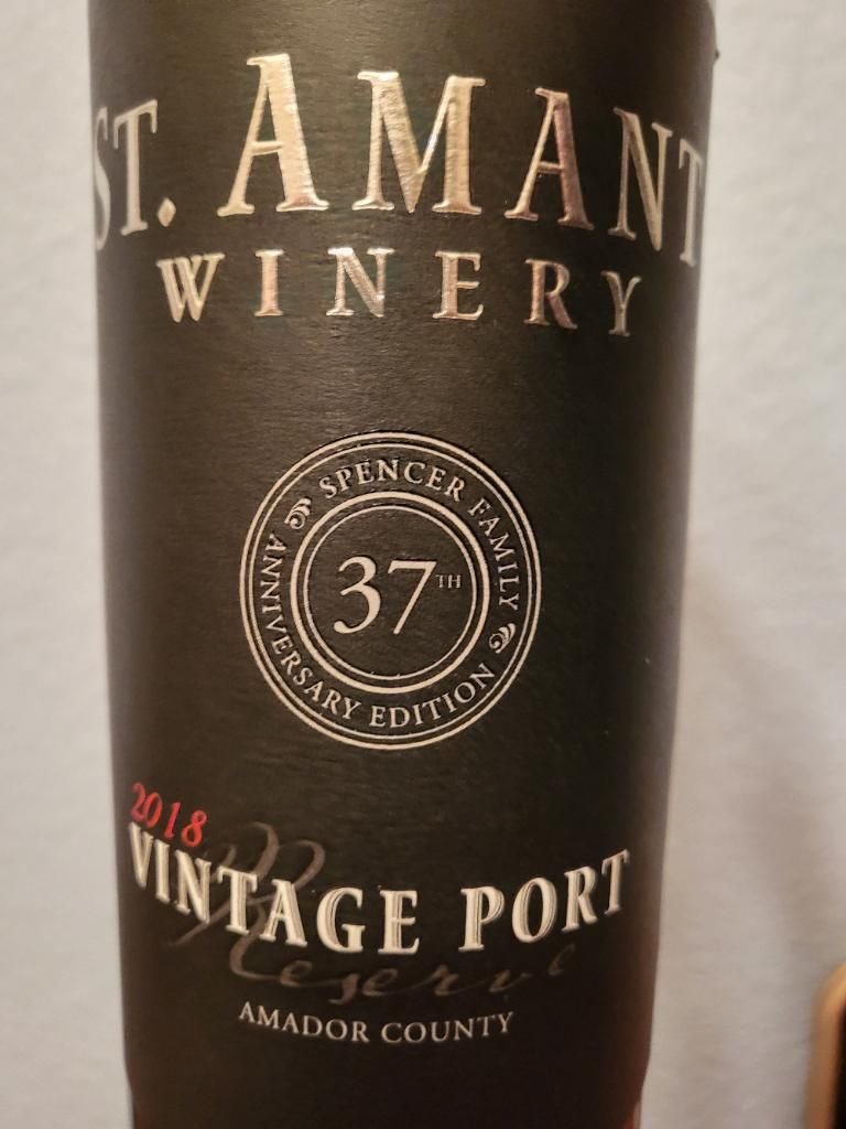 2018 St. Amant Winery Vintage Port, USA, California, Sierra Foothills, Amador County CellarTracker