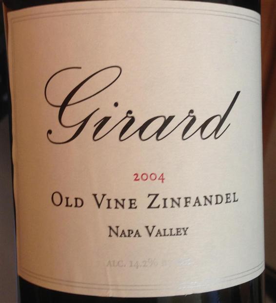 2004 Girard Winery Old Vine Zinfandel, USA, California, Napa Valley