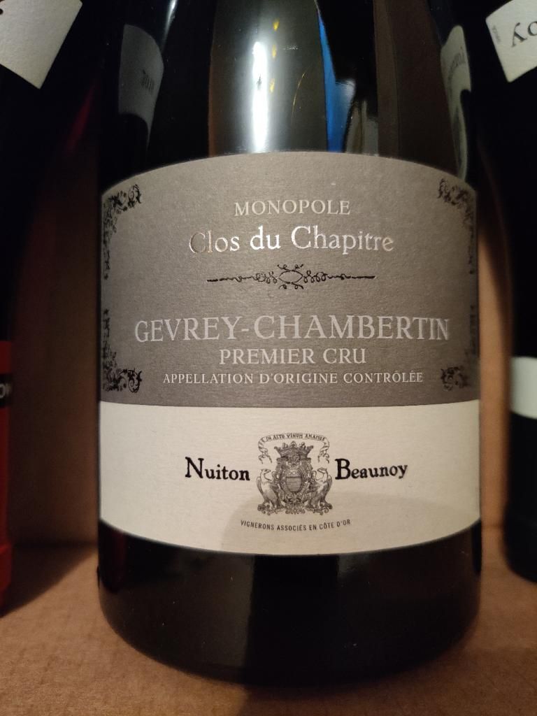 2019 Nuiton-Beaunoy Gevrey-Chambertin 1er Cru Clos Du Chapitre, France ...