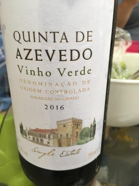 2016 Vinhos Sogrape Vinho Verde Quinta De Azevedo, Portugal, Minho 