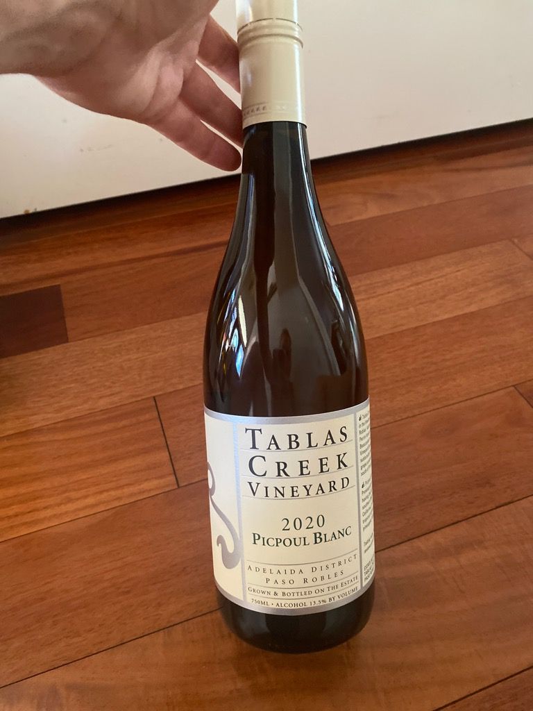 2020 Tablas Creek Picpoul Blanc, USA, California, Central Coast, Paso Robles Adelaida District