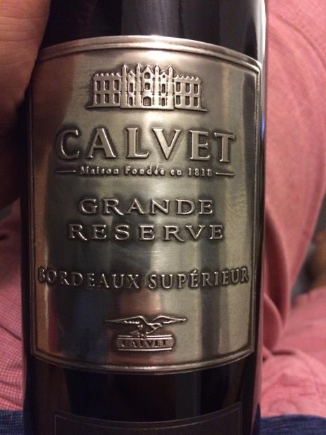 2014 Calvet Grande Réserve, France, Bordeaux, Bordeaux Supérieur