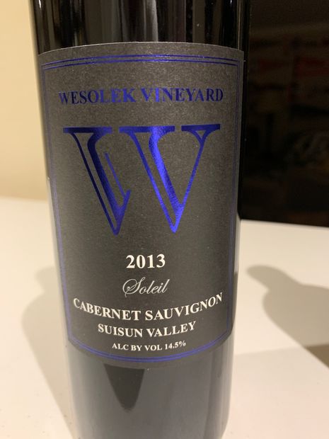 2013 Wesolek Vineyard Cabernet Sauvignon Soleil USA California North 