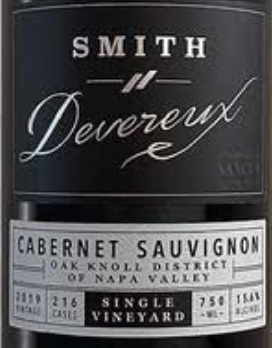 2019 Smith Devereux Cabernet Sauvignon Nancy's, USA, California, Napa ...