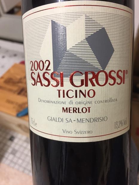 2002 Gialdi Merlot Sassi Grossi Ticino Switzerland Ticino CellarTracker
