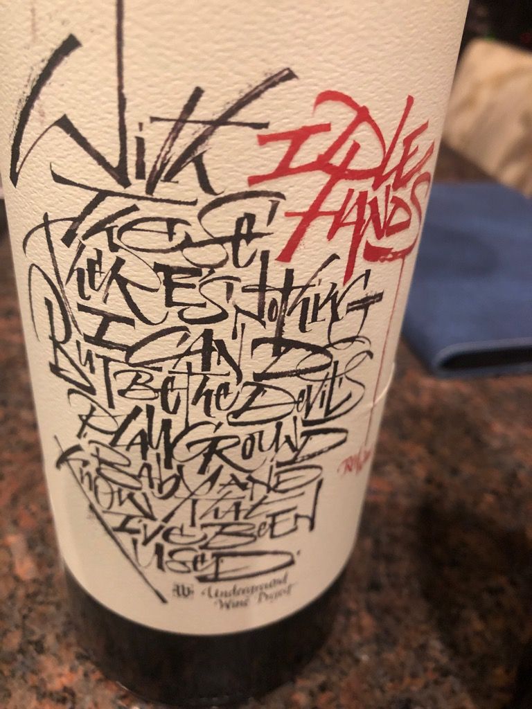 2015 Underground Wine Project Idle Hands Red Blend, USA, Washington