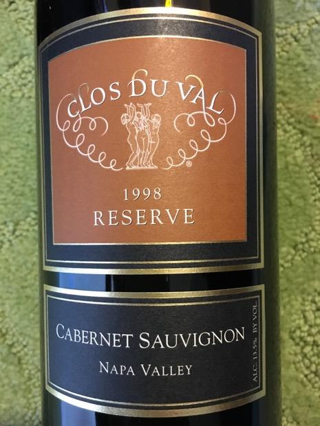 1998 Clos du Val Cabernet Sauvignon Reserve - CellarTracker