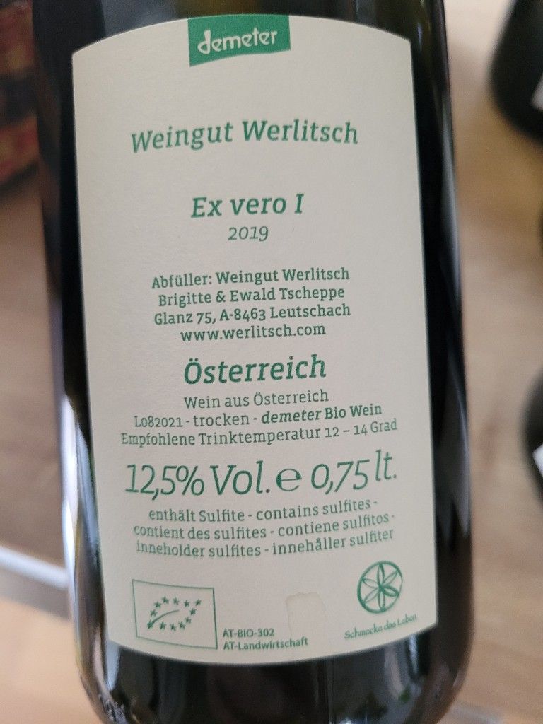 2020 Ewald Tscheppe (Weingut Werlitsch) Ex Vero I - CellarTracker