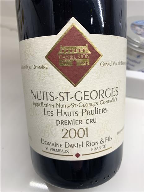 1991 Domaine Daniel Rion et Fils Nuits St. Georges 1er Cru
