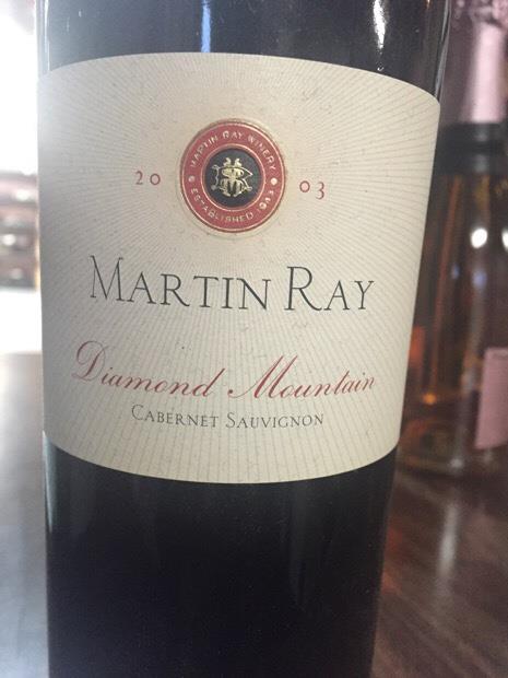 Martin ray winery Cabernet Sauvignon Diamond mnt glass 750ml (729722001835)