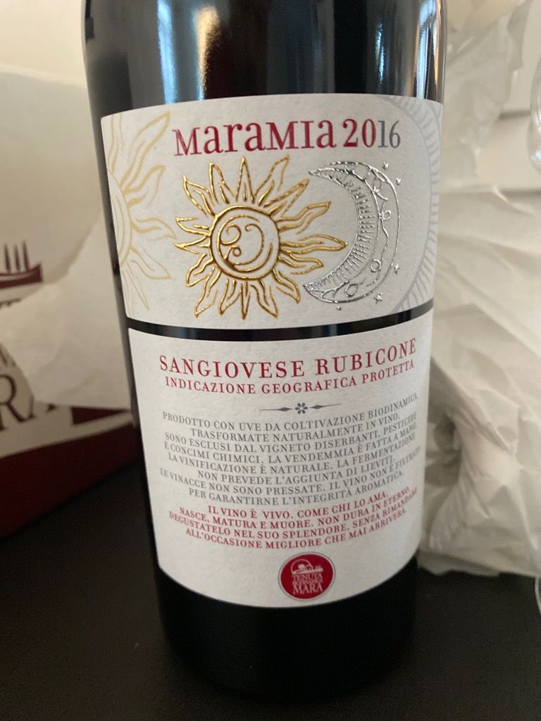 2016 Tenuta Mara Sangiovese di Romagna MaraMia, Italy, Emilia-Romagna ...