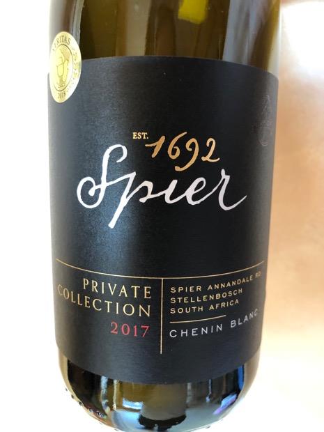 2017 Spier Chenin Blanc Woolworths Private Collection South Africa 