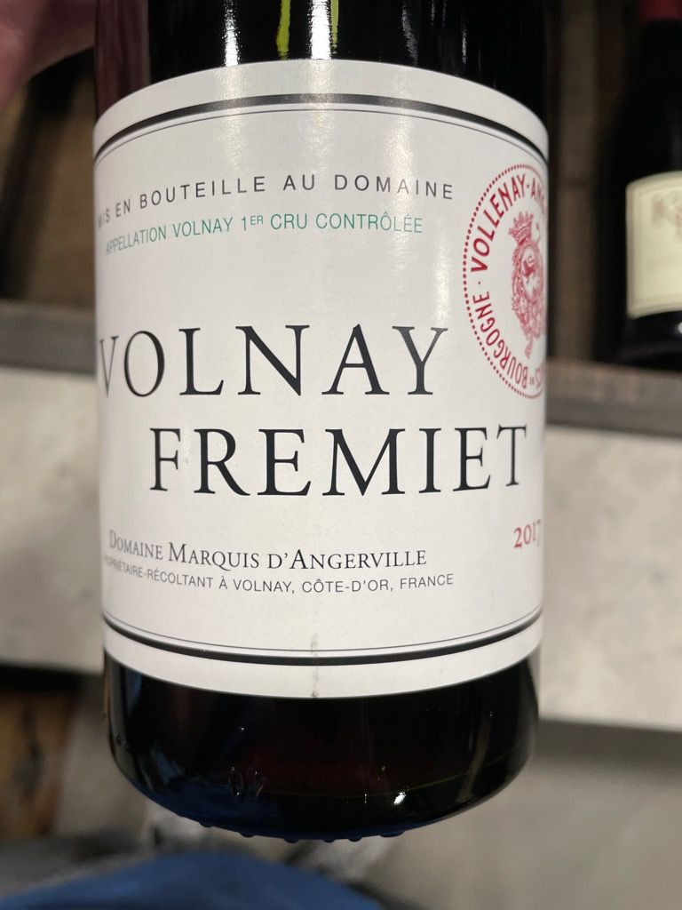 2017 Domaine Marquis d'Angerville Volnay 1er Cru Les Fremiets