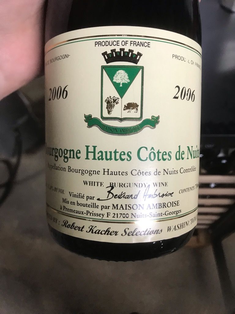 2006 Maison Bertrand Ambroise Bourgogne HautesCôtes de Nuits Blanc
