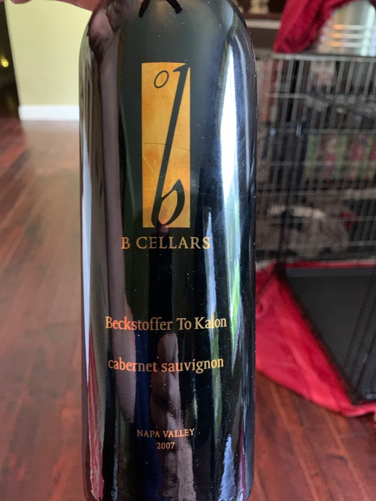 2007 B Cellars Cabernet Sauvignon Beckstoffer To Kalon Vineyard, USA ...