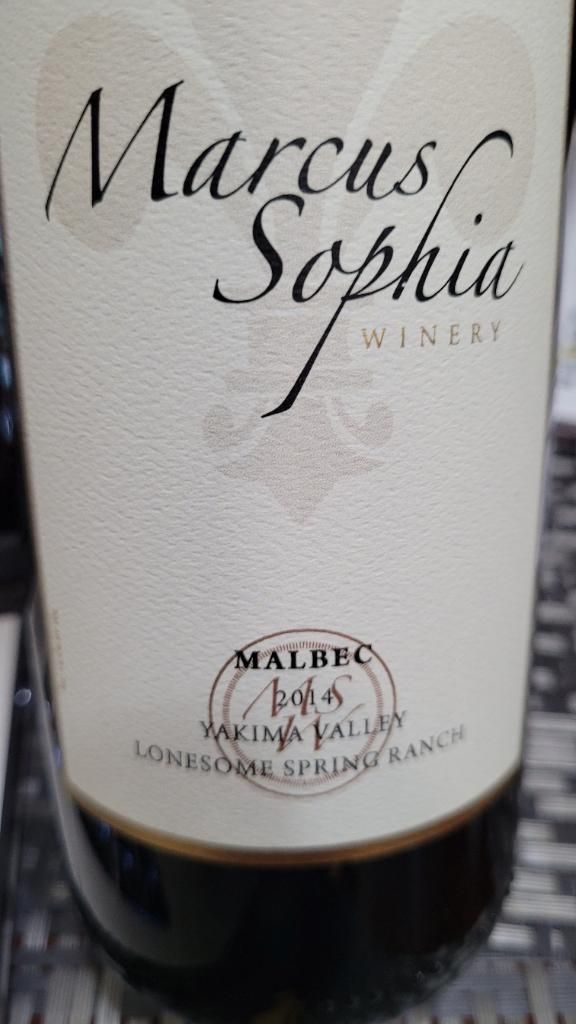 2021 Marcus Sophia Winery Malbec Lonesome Spring Ranch Yakima Valley ...