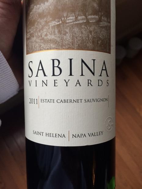 2012 Sabina Vineyards Cabernet Sauvignon Estate - CellarTracker