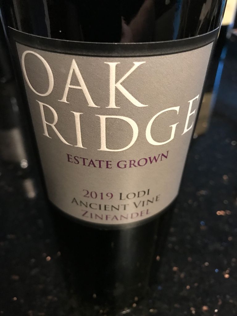 Oak 2024 ridge zinfandel