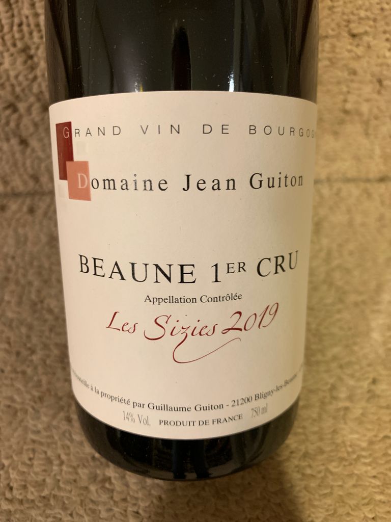 2020 Domaine Jean Guiton Beaune 1er Cru Les Sizies, France, Burgundy