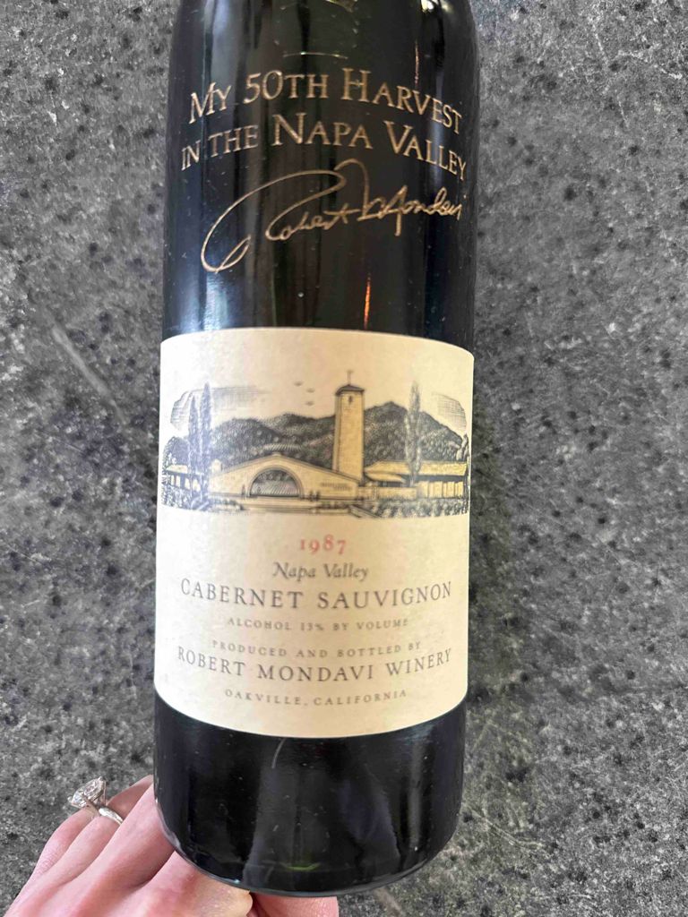 1987 Robert Mondavi Winery Cabernet Sauvignon My 50th Harvest In