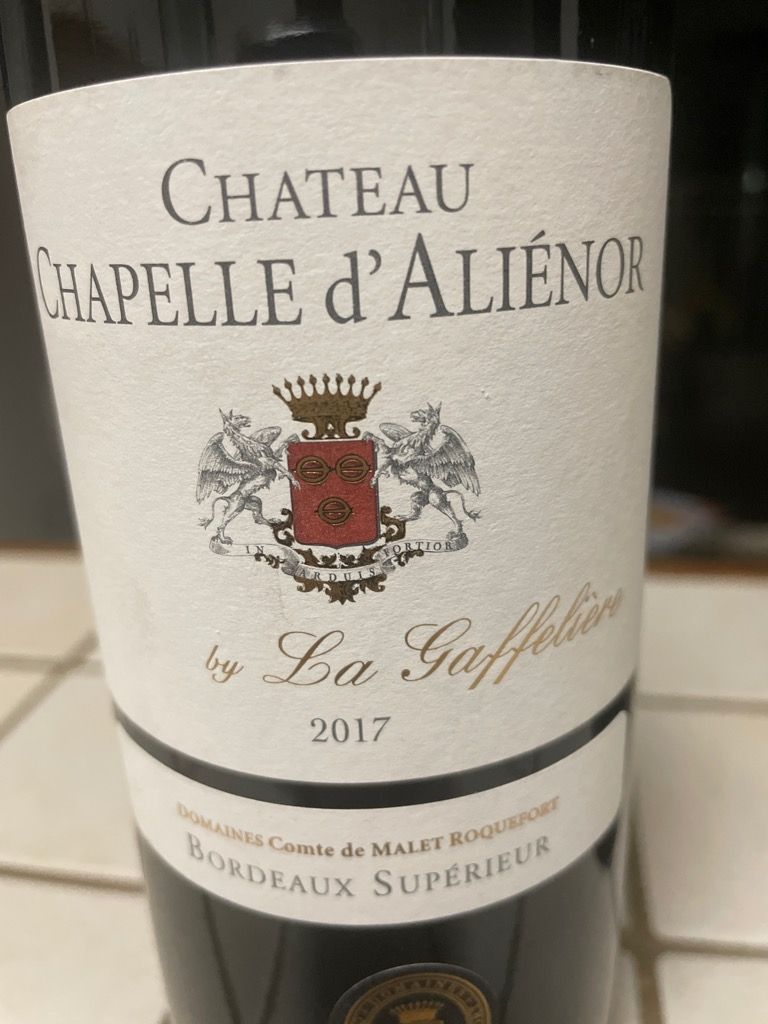 2017 Château La Gaffelière Chateau Chapelle d'Alienor, France, Bordeaux
