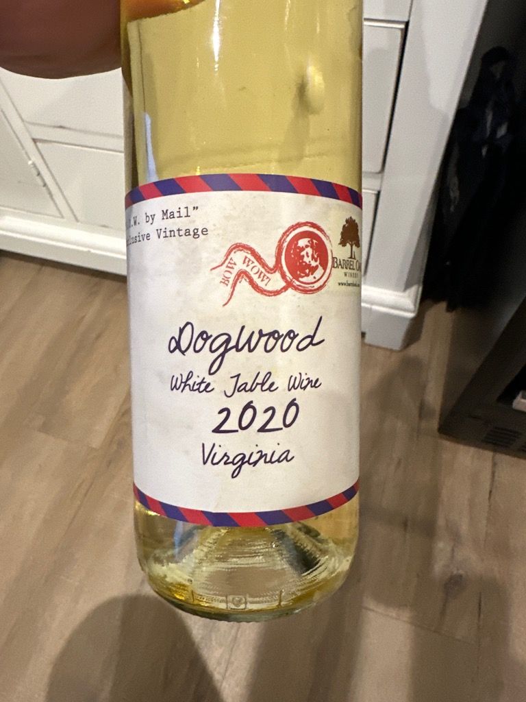 2022 Barrel Oak Winery Bowhaus White, USA, Virginia, Northern Virginia