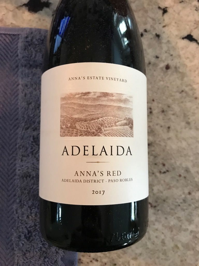 2017 Adelaida Anna's Red Anna's Estate Vineyard, USA, California