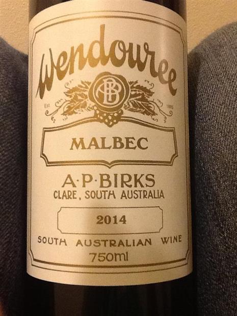 2014 Wendouree Malbec, Australia, South Australia, Mount Lofty Ranges ...