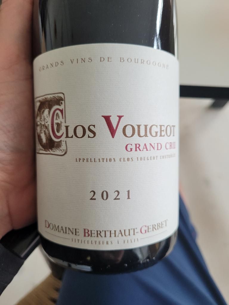 2021 Domaine Berthaut-Gerbet Clos Vougeot - CellarTracker